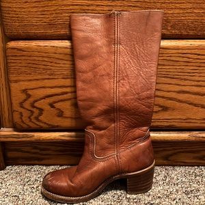 Frye boots mid calf high heel